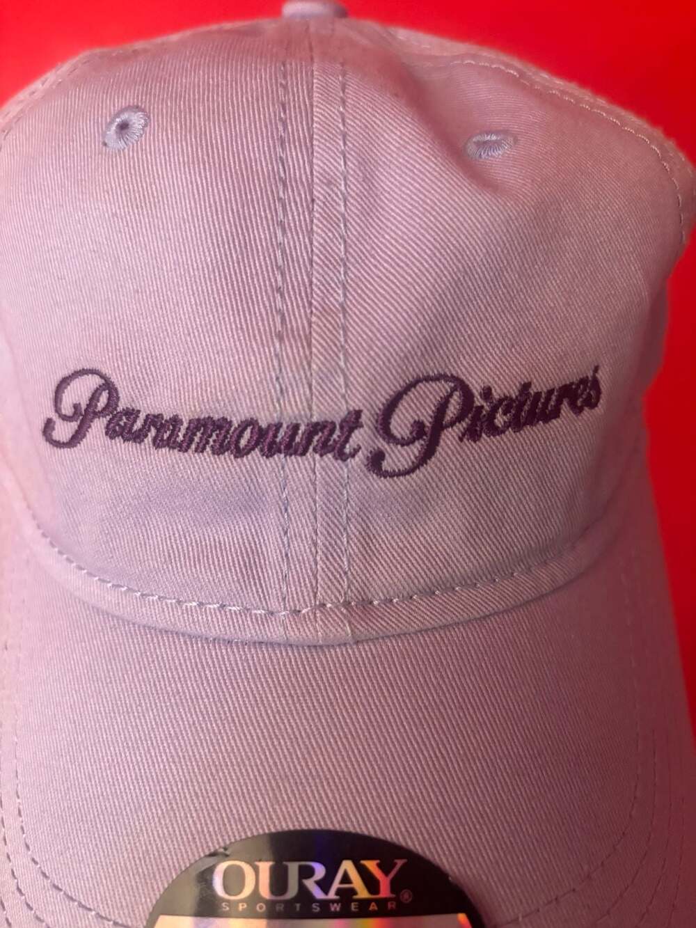 Ouray Sportswear Paramount Pictures Embroidered Logo Purple Cap Small Fit